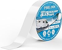 Vista 10 de PAULINN Cinta selladora para techo de autocaravana, color blanco, para reparación de techo de caravana, 4 pulgadas X 50 pies, cinta de goma natural