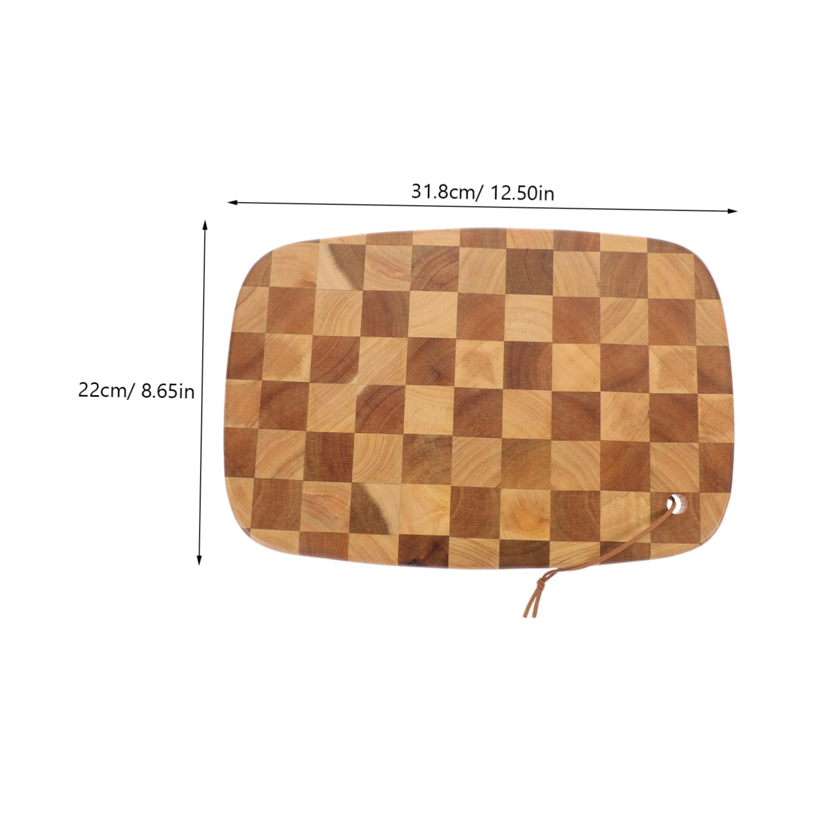Mikinona Tabla de Cortar de Madera de Doble Cara para Cocina 1 Pieza