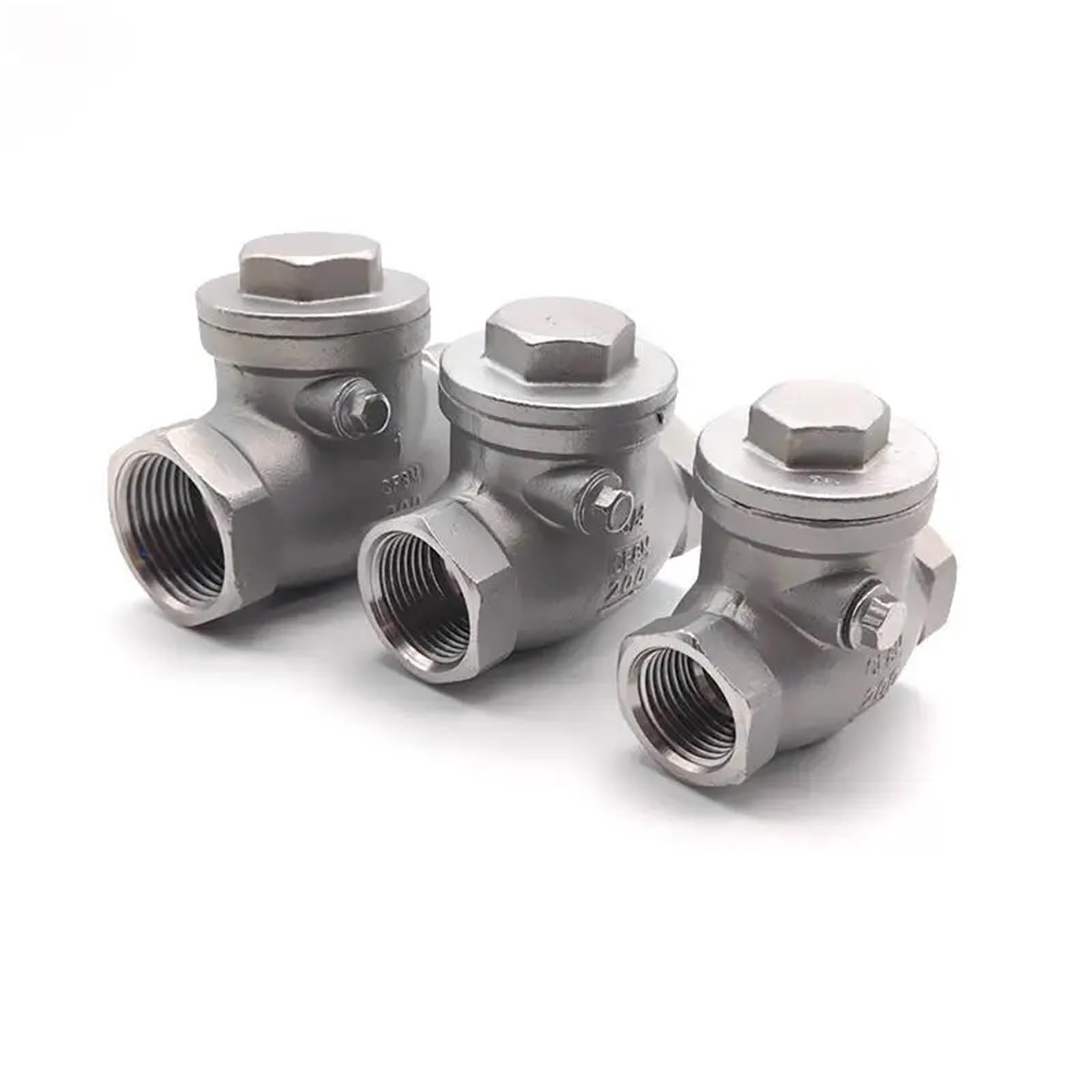 Clapet anti-retour horizontal 3/8 anti-corrosion en inox 316 femelle pour réseaux d'huile