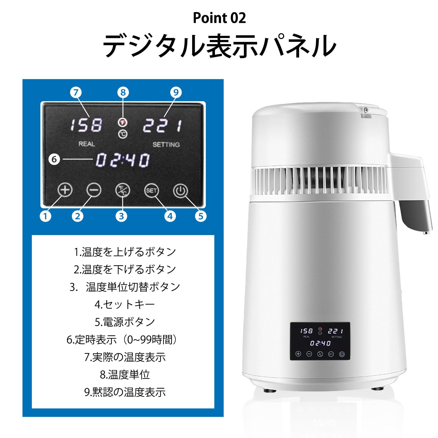 Amazon｜Kurflo 自動蒸留水器 蒸留水機 蒸留器 4L 大容量 304