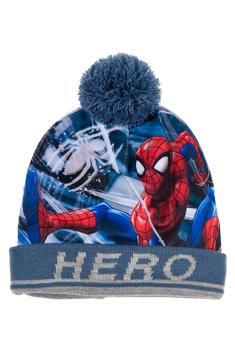 Marvel Blue Spider-Man Bobble Hat, 6 3/8