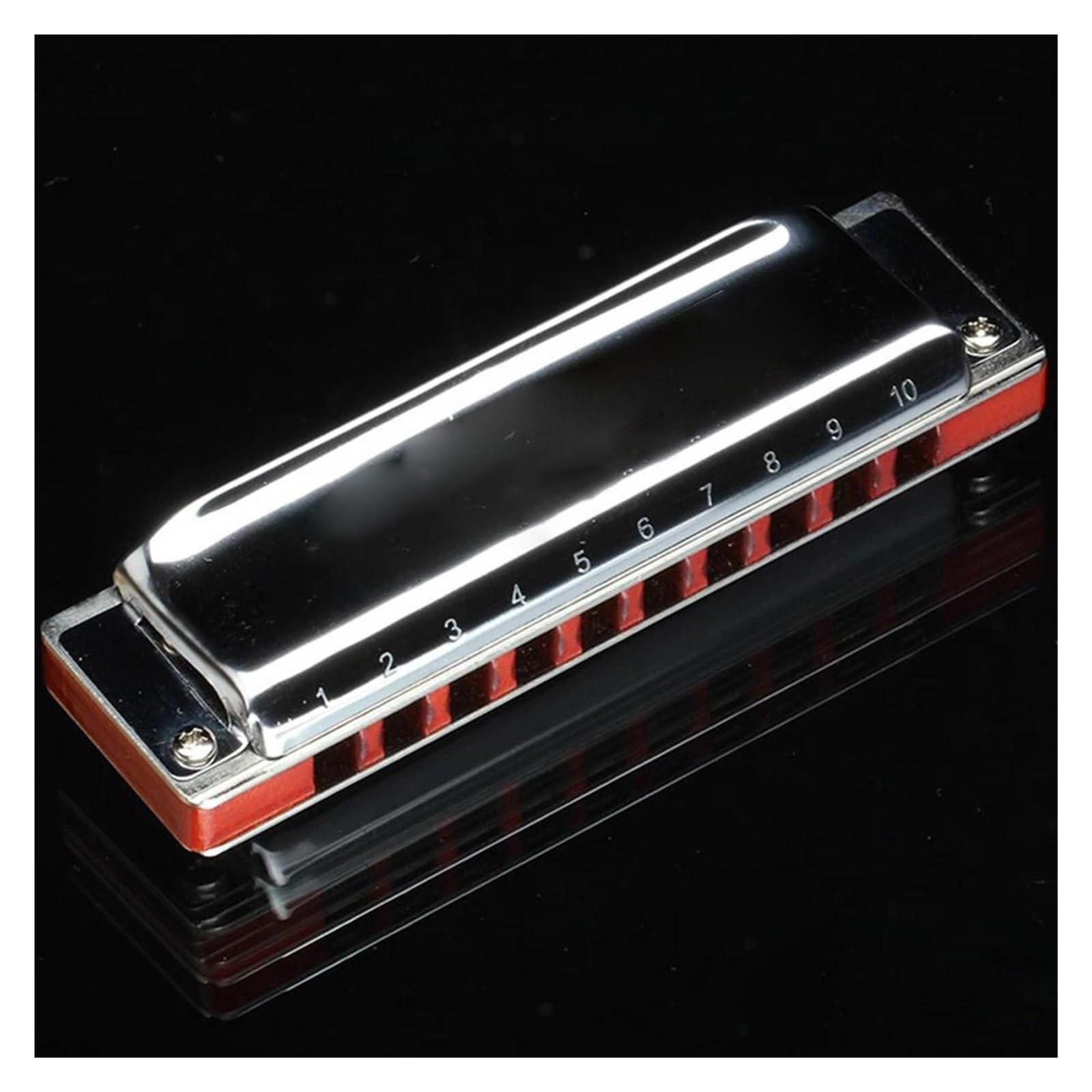 Zestaw Harmonijkowy Diatoniczna Harmonijka 10 Otworów Blues Harp Master Organ Ustny Klucz C Profesjonalne Instrumenty Muzyczne(D Tone)