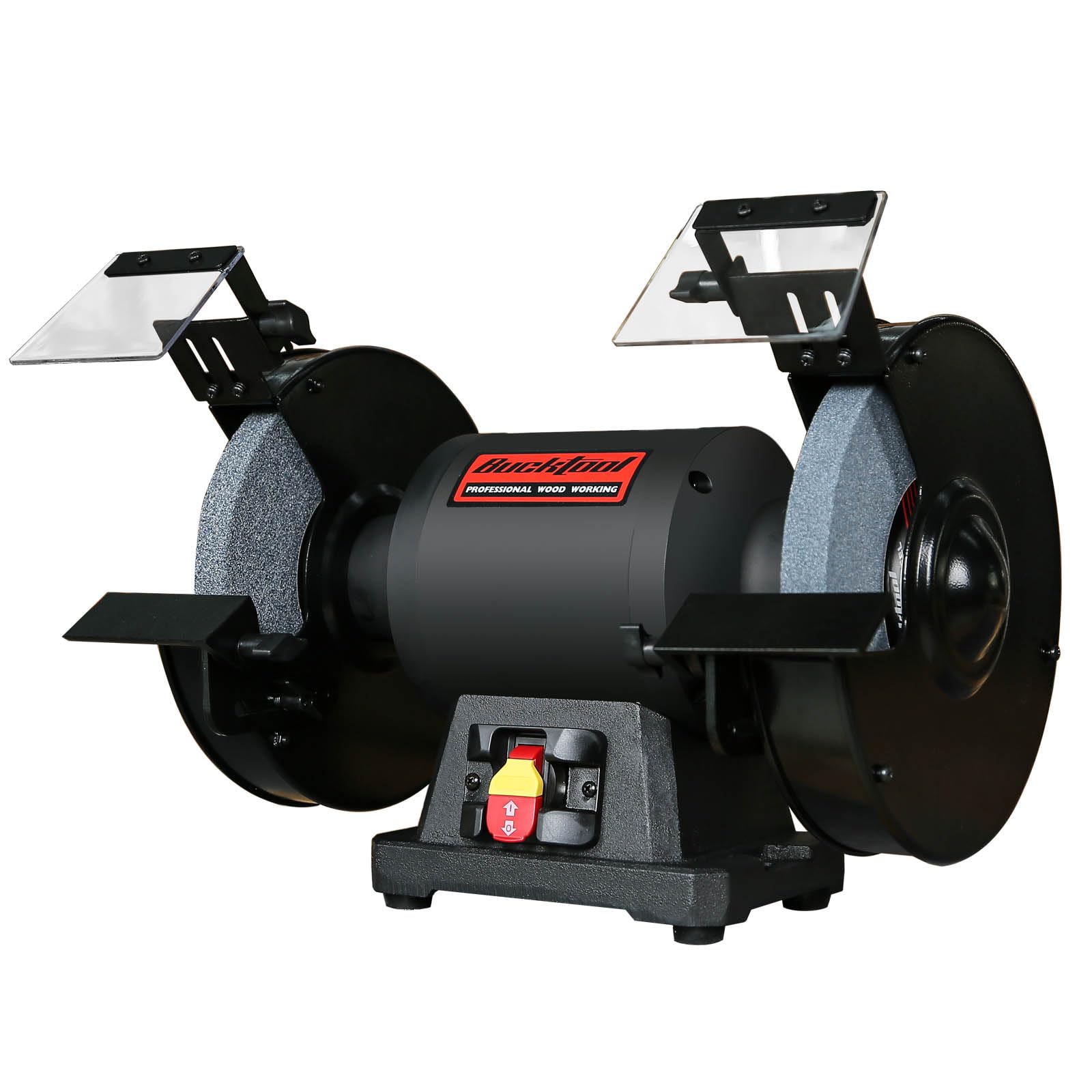 BUCKTOOL 1.5HP 10 Inch Low Speed Bench Grinder, 1750 RPM Table Grinder with 13A Motor, High Precision Wobble-free Wheel Grinder, TDS-250