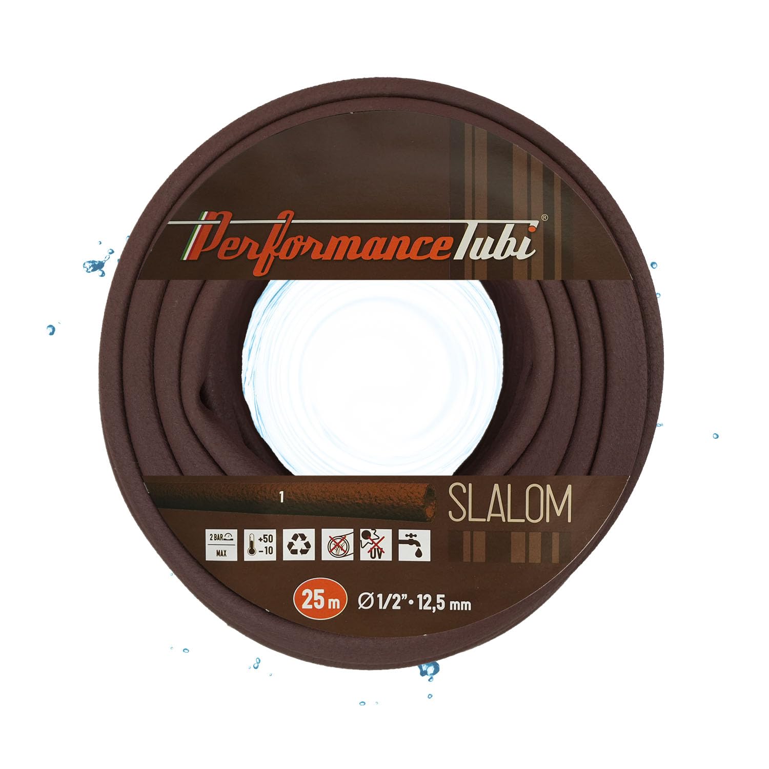 Slalom Tropfschlauch 100 m 1/2 Zoll – Bewässerungsschlauch aus mikroporösem PVC – wassersparend & UV-beständig – flexibler Gartenschlauch für unterirdische & oberirdische Bewässerung