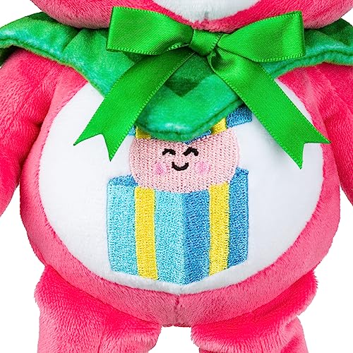 Care Bears Holiday Bean Plush Great Giving Bear - Elf Teddy, Christmas Collectible Cute Soft Toy, Pink, Red, Green, 4 inches - Image 3