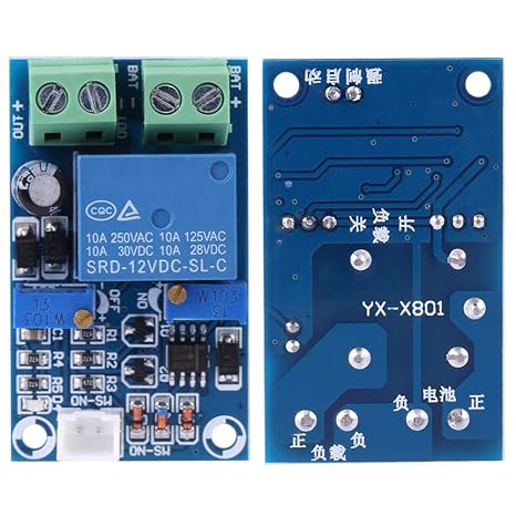 12V Battery Under Voltage Module Board Automatic Cut Off Low Voltage Switch Battery Charger Protective Recovery Module