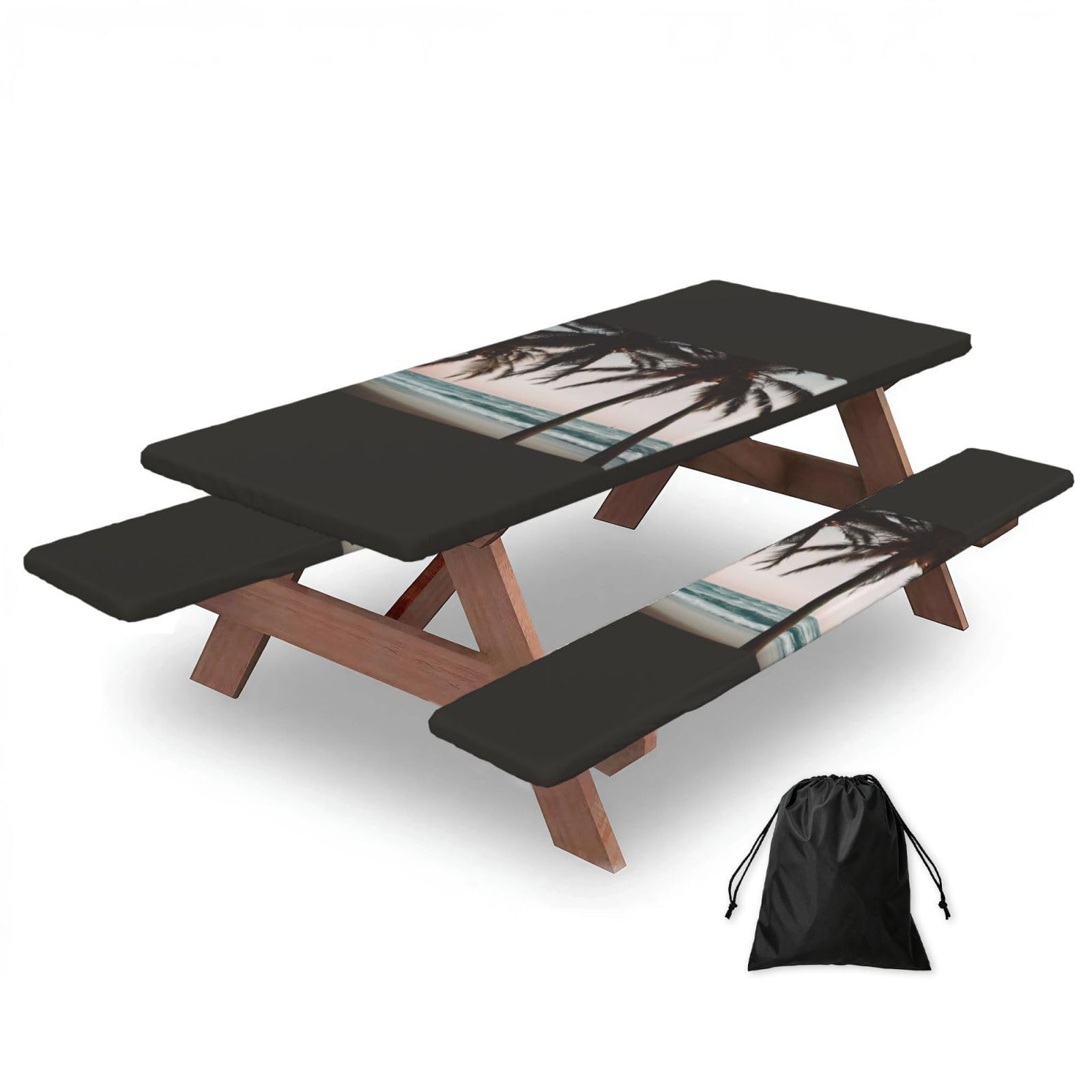 PPHGUT Cartoon Pigeon 1 Print Picnic Table Bench Cover Set Outdoor Garden Bbq Protector For Family Camping