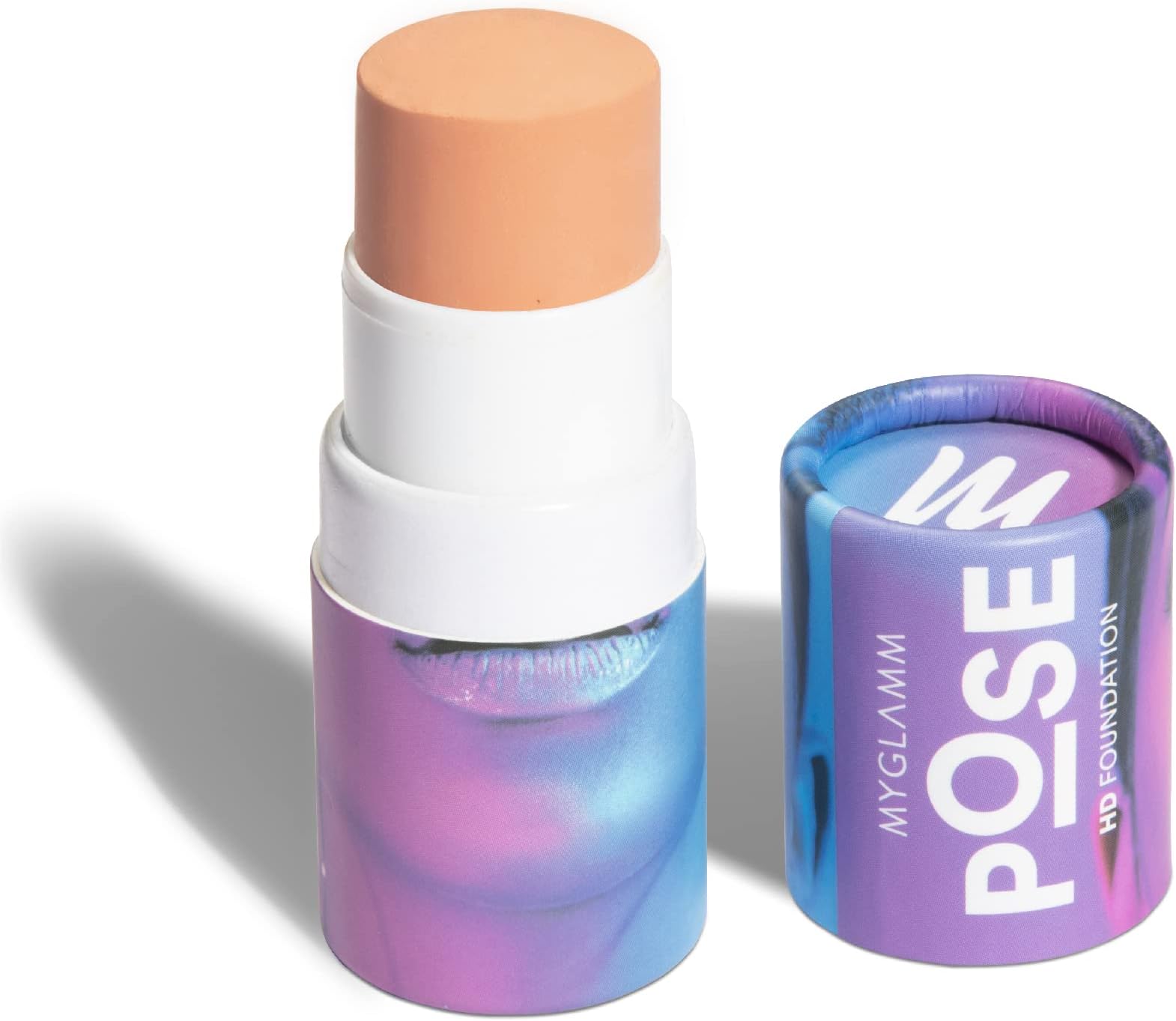 MyGlamm POSE HD Foundation Stick-Warm Beige (Beige)-5.5 g| Skin-blurring Foundation Stick | Long wearing & Light-weight HD Foundation