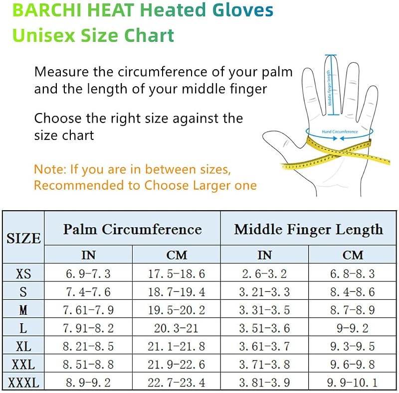 BARCHI HEAT Fűthető Kesztyű Férfiaknak és Nőknek, Elektromos Kerékpár Motoros Téli Kesztyű, M-es méret