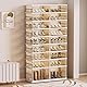 ELPHECO Faltbares Schuhregal 2er Set 9 Ebenen 36 Paare Schuh-Organizer, Transparente Schuhaufbewahrungsbox für den Eingangsbereich,Großer faltbarer Schuhschrank aus Kunststoff, Weiß