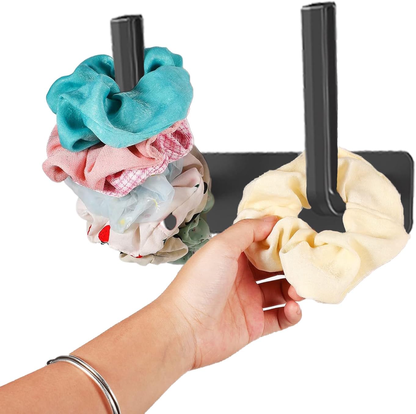 clino 2 Pack Headband Holder, Hair Ties Holder,Multifunctional Hooks, Removable Hat Hook, Claw Clip Organizer, Hair Accessories Organizer for Women and Girls, Men Hat Rack for Baseball Caps