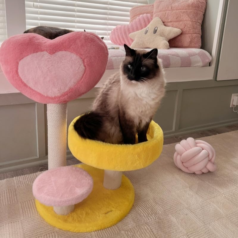review Happy & Polly Cute Cat Tree for Indoor Cats - 27.6