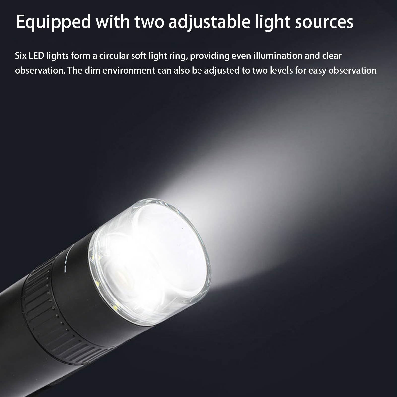 Instrument rechargeable transportable avec réflexion détaillée, double modes LED, capacité de mise en miroir d'écran pour apprenants, scientifiques, instrument LED modifiable