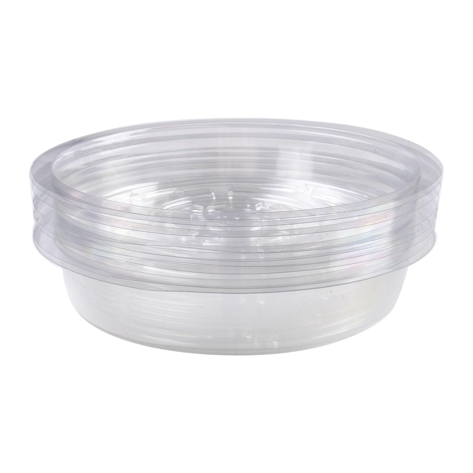 Durchsichtige Kunststoff-Blumentöpfe, Runde Pflanzenuntersetzer aus Kunststoff, 15,2–30,5 cm, transparent, wiederverwendbar