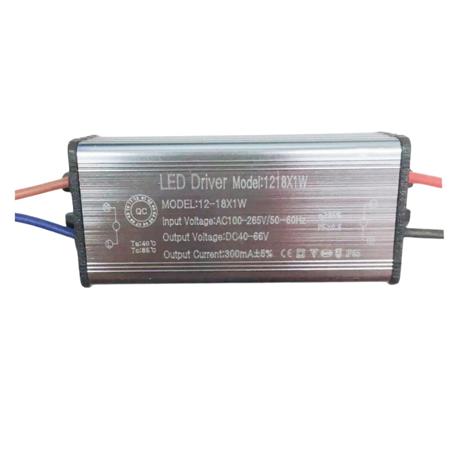 JVDDI LED Driver LED Waterproof Driver Power Supply 1-100w Full String Ceiling Lamp Wall Washer Transformer Constant Current Ballast(12-18x1w Leather line)