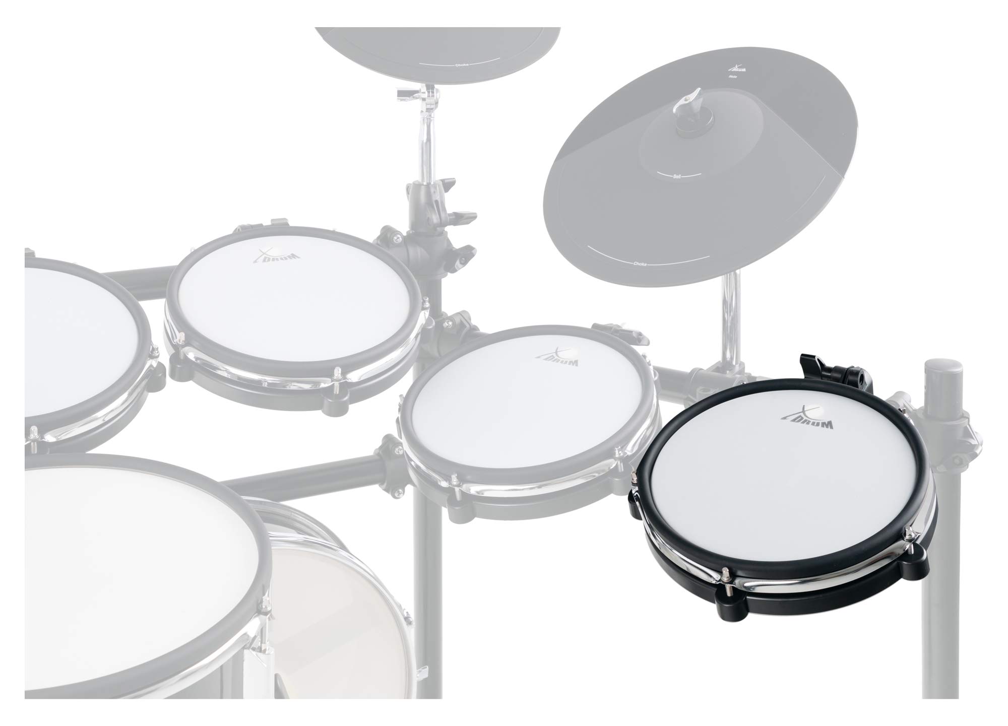 XDrum DD-650 Add-On Set, Pad Mesh 10", Pelle in tessuto a doppio strato | Sensazione di gioco naturale, risposta autentica, rebound realistico, Pelle sostituibile, Funzione Rim Shot, Peso: 1, 1 kg