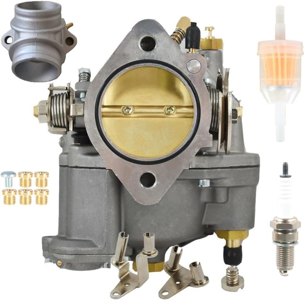 Super E Carburetor for Harley Davidson S&S Cycle Super E Shorty Carburetor Big Twin or Sportster 11-0420 1002-0025 Super E Shorty with Intake Manifold,Fuel Filter and Spark Plug