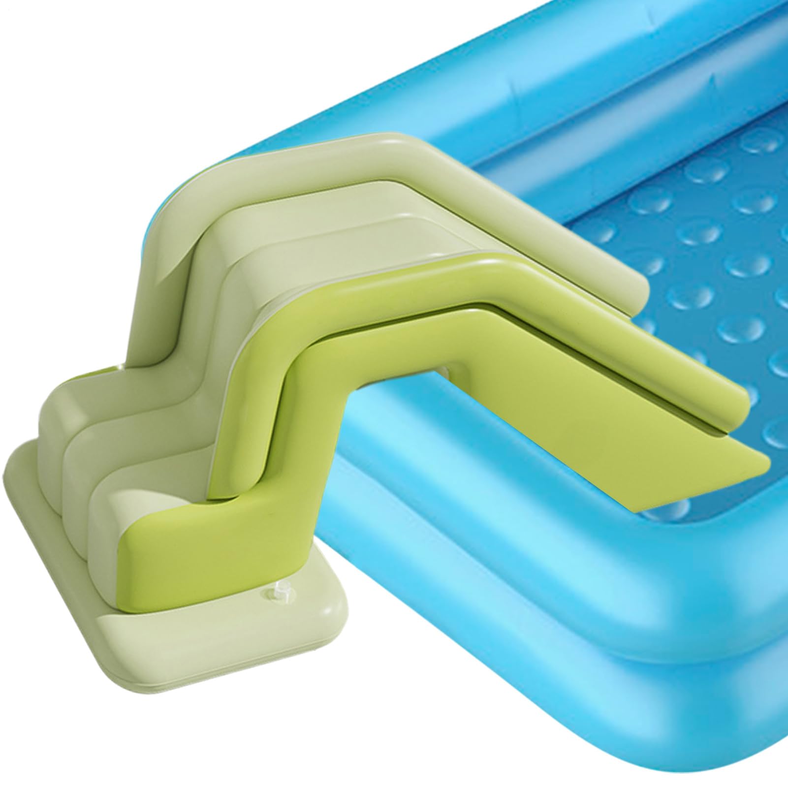 Tobogán Piscina Infantil, Tobogán Hinchable Plegable para Piscinas, Rampa Antideslizante De Montaje Rápido para Exterior Recreación Juegos Acuáticos Fiestas Infantiles Hotel Jardín