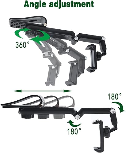 Miniatura 4 de Soporte para teléfono con visera solar, soporte para teléfono para automóvil, giratorio 360 y ajustable, compatible con todos los teléfonos