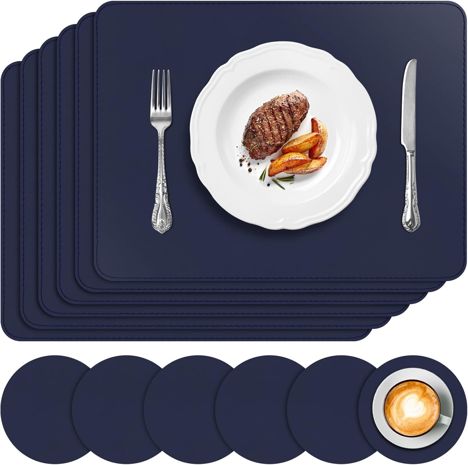 APLKER Placemats Set of 6, Heat Resistant Placemats and