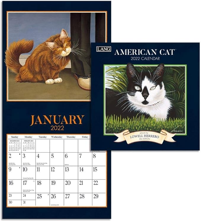 Amazon.com : Lang Companies, American Cat 2022 Mini Wall Calendar : Office  Products
