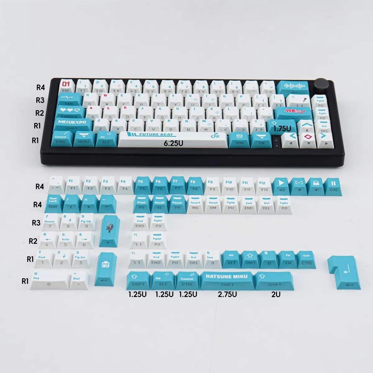 初音ミク ラビットホール 130pbt+36pcキーキャップ