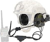 Vista 10 de HEARFALCOM Auriculares tácticos COMTA III Casco táctico Adaptador de riel ARC versión no militar Enfriamiento de ruido Auriculares de disparo con V2