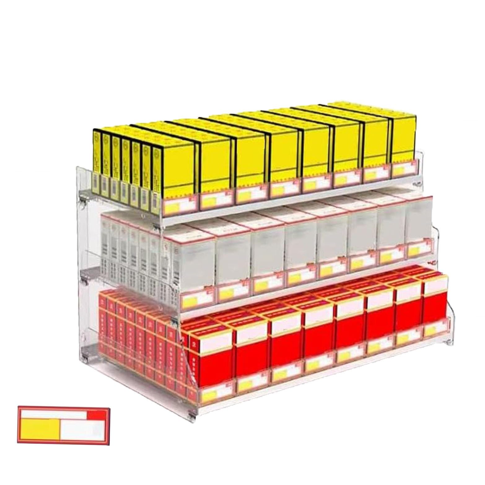 Vitrine de vente au détail en acrylique pour aménagement bureau de tabac