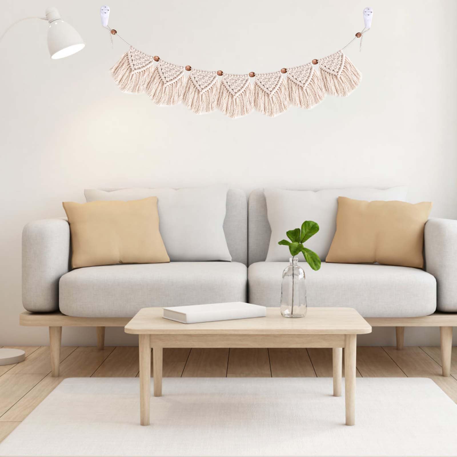 Décoration Murale 132 * 14cm Tenture Murale Bohème 3M Lumière