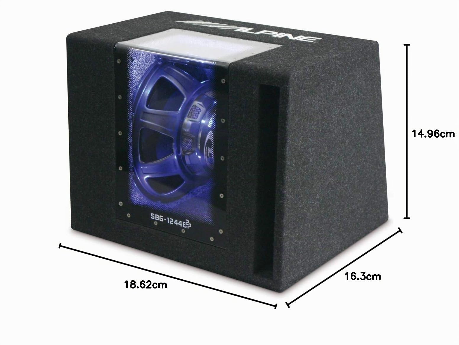 SBG-1244BP Subwoofer in Cassa Passa-Banda da 12'' (30 cm) con Illuminazione Blu Interna