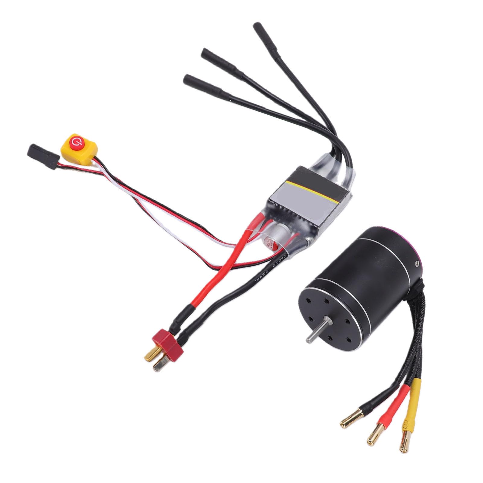 Generic RC bezszczotkowy silnik ESC Combo 3650 3300KV wysoka prędkość do 1/10 1/8 skala RC ciężarówki łodzie wodoodporny stop aluminium