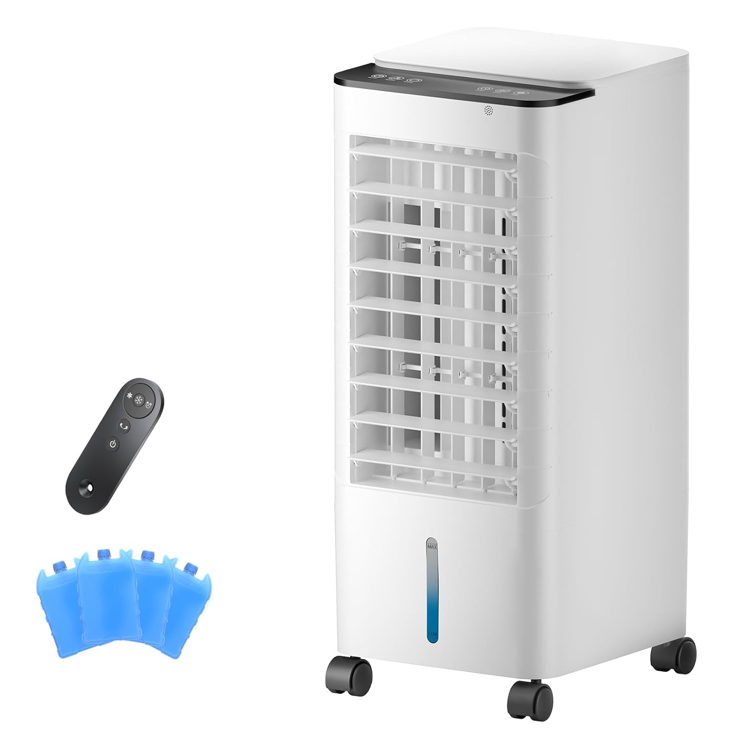 FLOWBREEZE Evaporative Air Cooler Windowless Portable Air Conditioners with Remote 12H Timer 120 Swing 4 Modes 3 Spedds