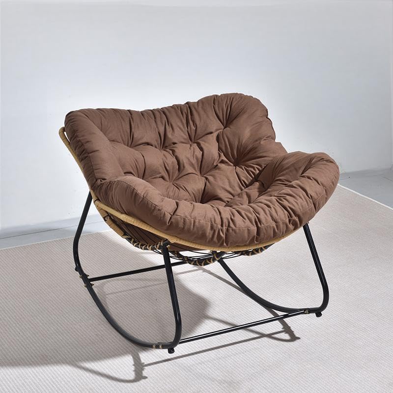 Chaise à bascule en rotin soulageant le dos pour un repos maximal au salon