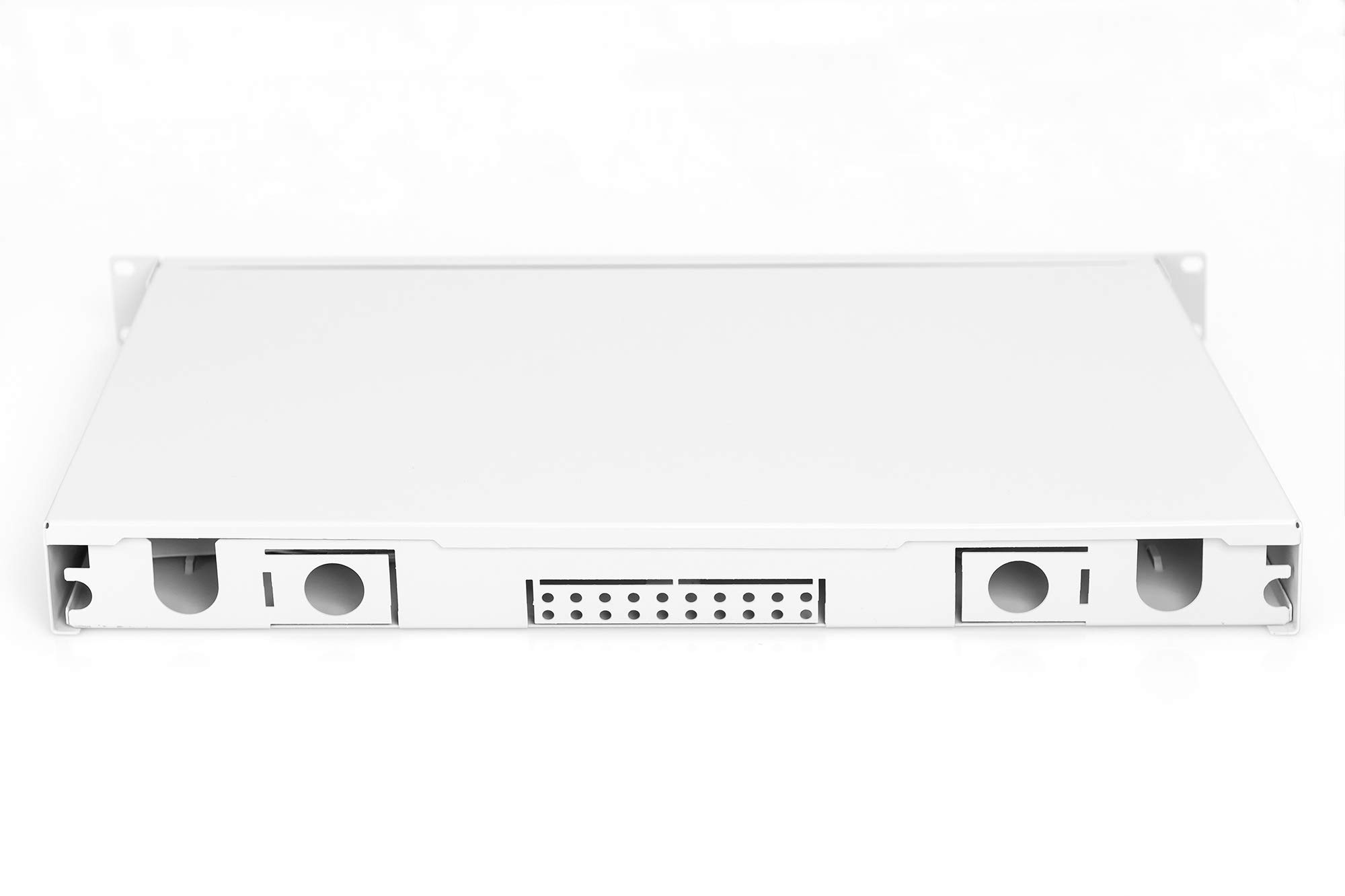 DIGITUS boîte d'épissure Fibre Optique 6 couplages - SC - OM3-1U - 19 Pouces - Multi-Mode Simplex - avec Cassette d'épissure - Montage en Rack