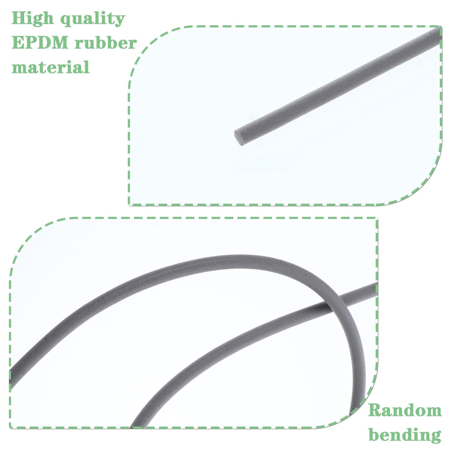 32.8 Ft Backer Rod 1/4 Inch, Caulk Saver for Gaps and Joint Concrete Filling, Gray Rubber Backer Rod Concrete Expansion Joint Filler for Driveway and Wall Cracks