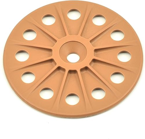 Miniatura 7 de Arandelas reforzadas de fibra de vidrio y 30% de 2.362in para fijar tablas de aislamiento rígidas, color marrón, 100 unidades