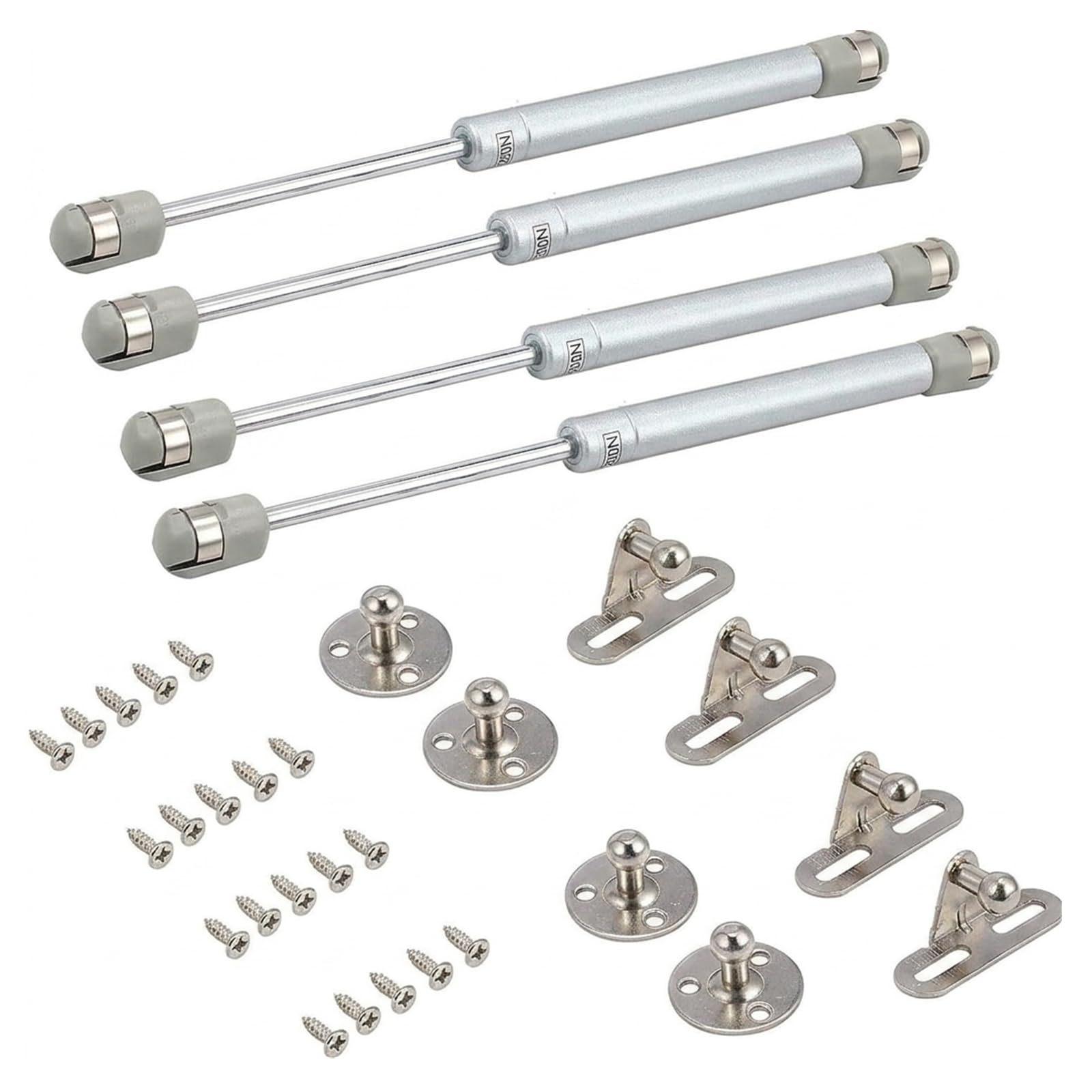 100N Gas Struts, Cabinet Door Hinges Spring Flap Support Stay Bar (4 Set)