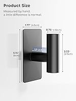 Vista 2 de Towel Hooks for Bathrooms – 2 Pack, Matte Black Finish, T-Shaped Stainless Steel Adhesive Wall Hooks for Robes & Towels in Kitchen, Shower, or Closet