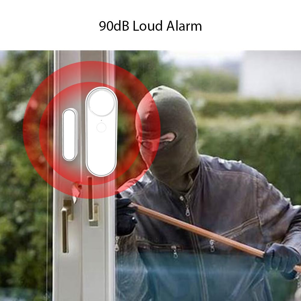 Alarma De Puerta Y Ventana Ty App 2.4g Wifi Alarma Antirrobo Con Sensor Magnético Inalámbrico, Sensor De Alarma De Puerta Y Ventana Adecuado Para El Hogar, Niños, Seguridad De Apartamentos