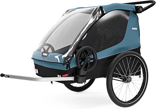 Thule Courier Remorque Vélo pour Enfants Chiens Cargo Aegean Blue,