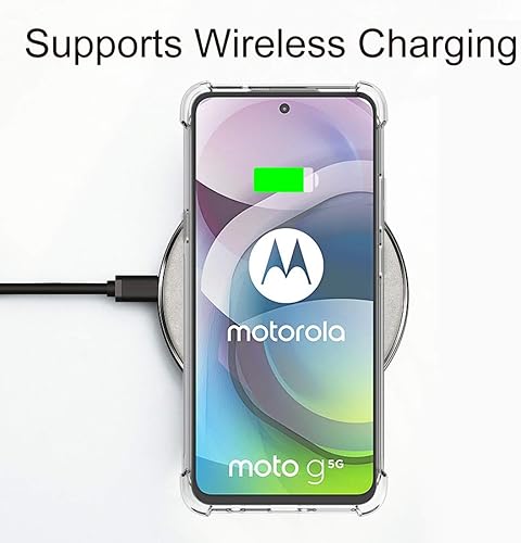 Miniatura 4 de Osophter Funda para Moto One 5G Ace con flores transparentes para niñas y mujeres, esquinas reforzadas, TPU absorción de golpes, cubierta flexible