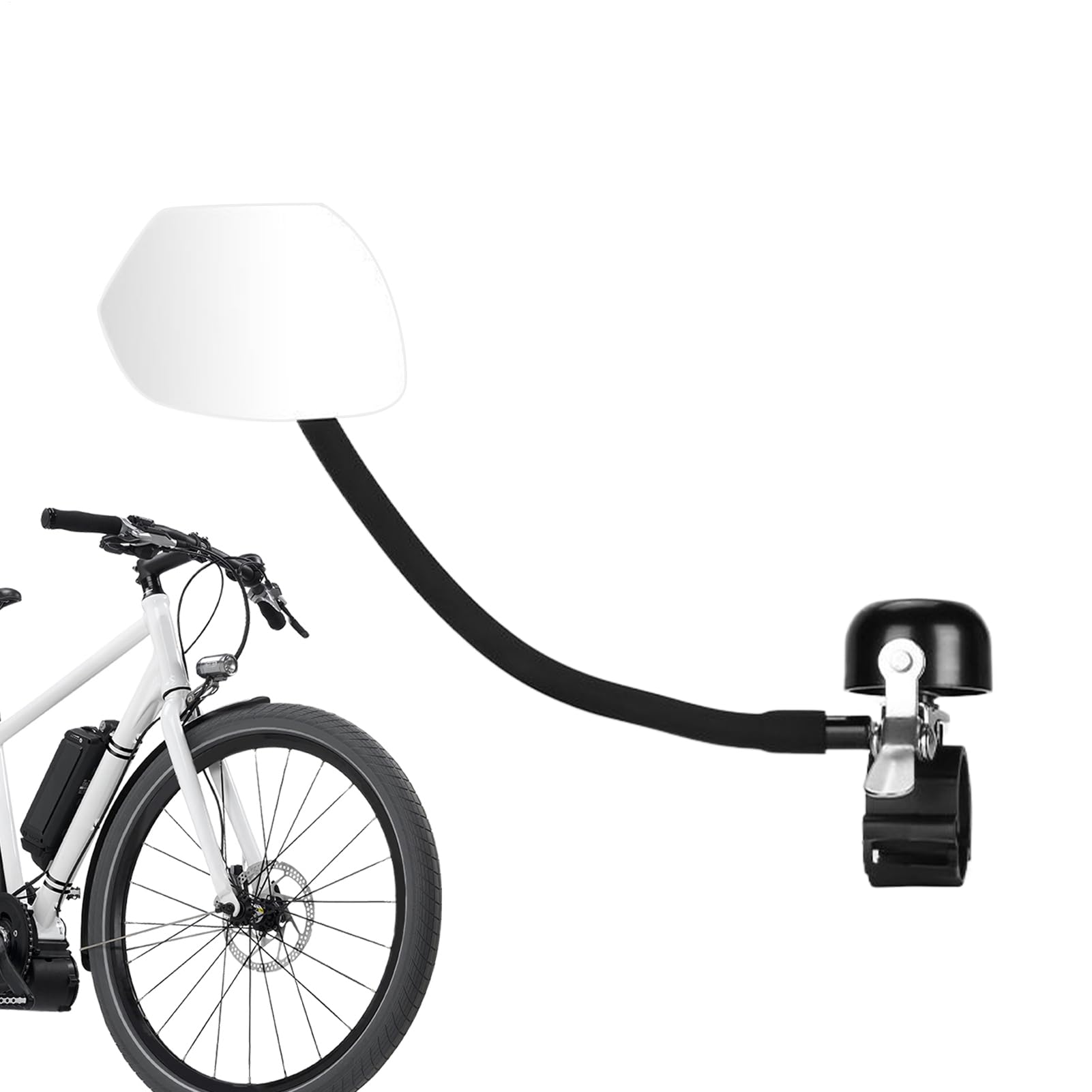 Espejos para bicicleta de manillar anticaídas con timbre integrado 8