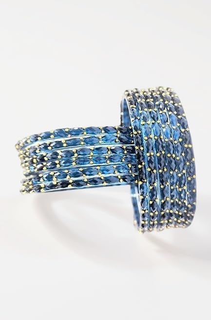 Rain Drop Glass Bangles Set For Women And Girls | Light Weight Bangles | Traditional Transparent Fancy Glass Chudi Set for Wedding, Party (12 Bangles)