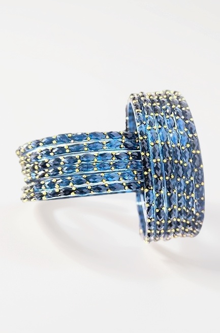 Rain Drop Glass Bangles Set For Women And Girls | Light Weight Bangles | Traditional Transparent Fancy Glass Chudi Set for Wedding, Party (12 Bangles)