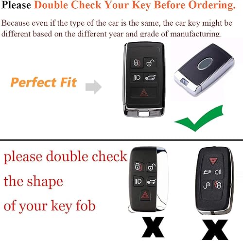 Miniatura 2 de SANRILY Funda de piel sintética para llavero Range Rover Evoque Vogue Fit para Jaguar XE XF Fit para Land Rover Freelander2 Defender 2023 Discovery