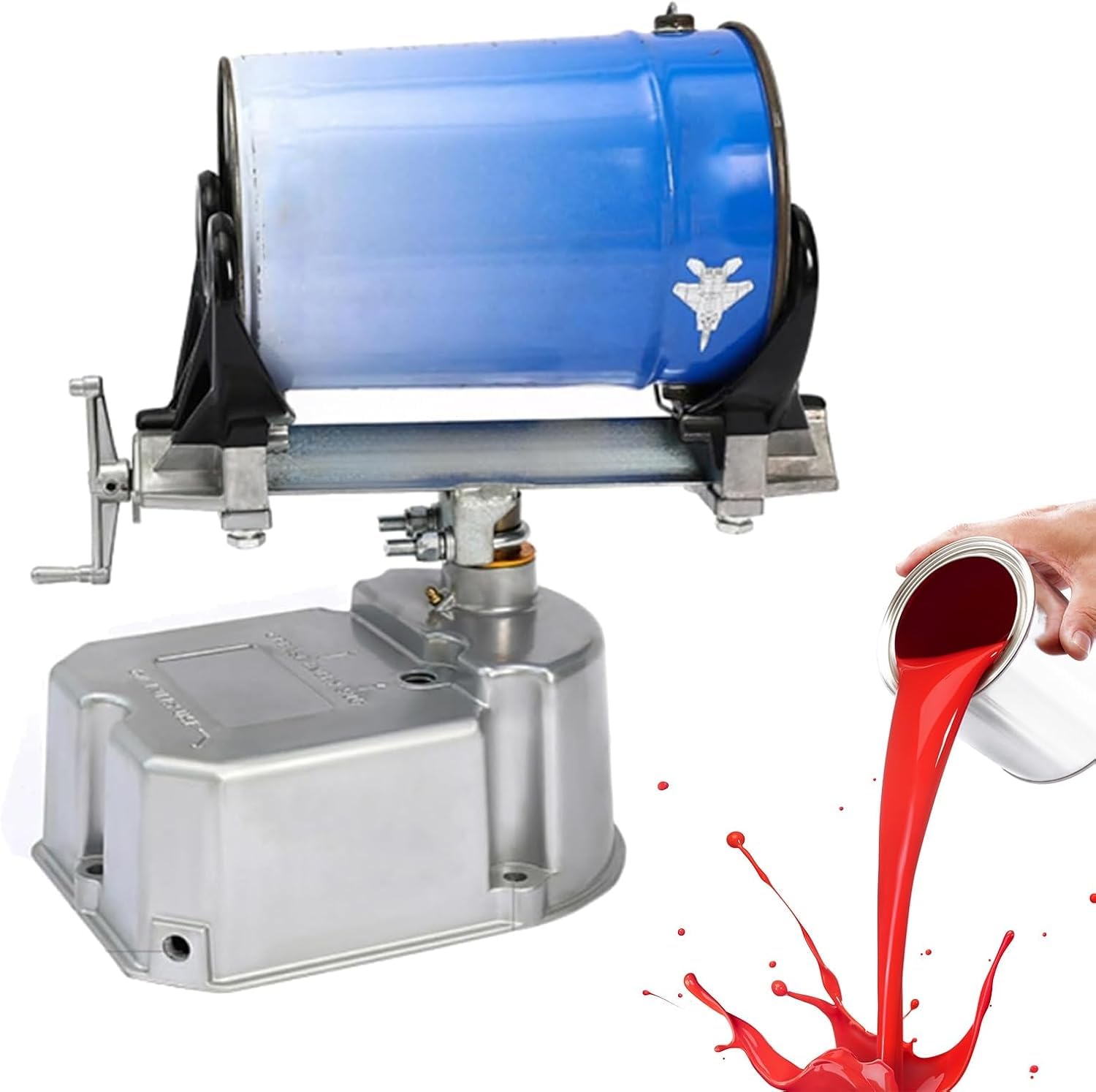 Agitatore pneumatico per vernici, adatto a secchi da 1 a 5 litri, con oscillazione a 30°, pressione dellaria di 0,2-0,6 MPa, ciclo di 15 minuti, morsetto regolabile, ideale per carrozzerie e cabine
