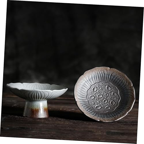 Miniatura 6 de Zerodeko 1pc Vintage Fruit Bowl Candy Bowl Fruit Tray Petal Shaped Tiered Serving Tray Salad Plates Textured Decorative Bowl Jewelry Display Tray