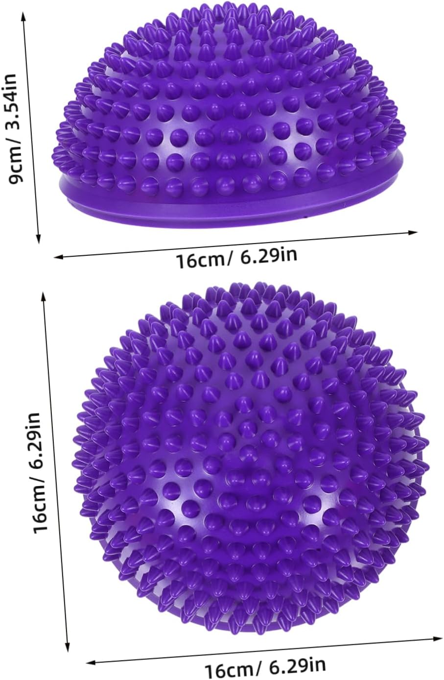 4pcs Sensory Training Balls Hedgehog Style Balancing for Boy Girl Adults Tactile Stimulation Stability Training Half Spiked Fitness Domes for Motor Skills Exercise