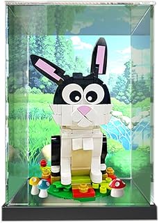 Acrylic Display Case for Lego Year of The Rabbit 40575 Model,Dustproof Anti-UV Storage Box,Collectors & Building Blocks Enthusiasts (Background C)