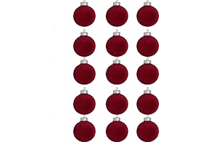 Magnetic Dark Red Velvet Ornaments for Mesmerizing Xmas Decor